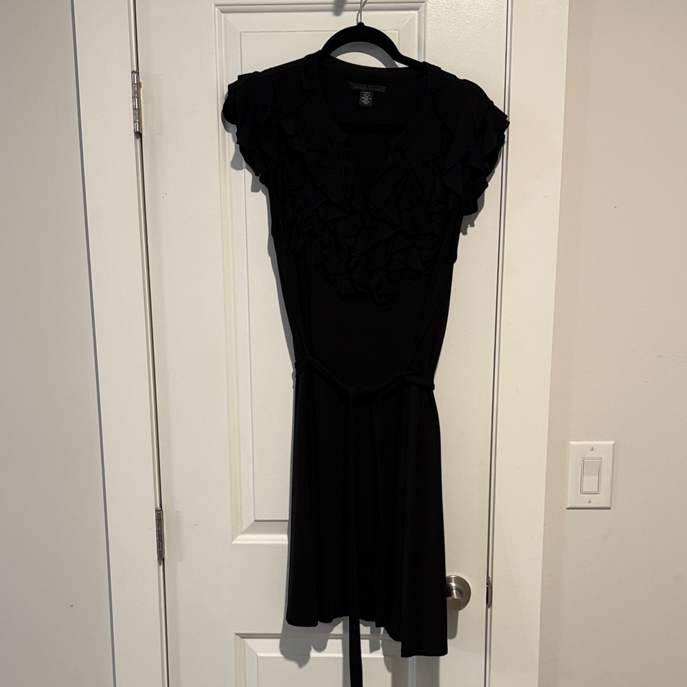 Kenneth Cole Black Ruffle Mini Dress